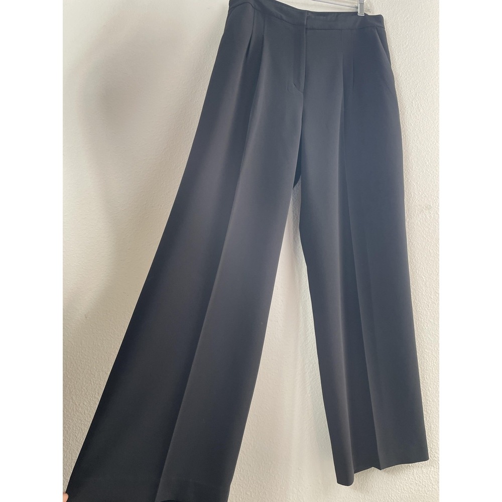 Express Pants Womens 14R‎ Black Wide Leg Mid Rise Pleated Dress Work Trousers